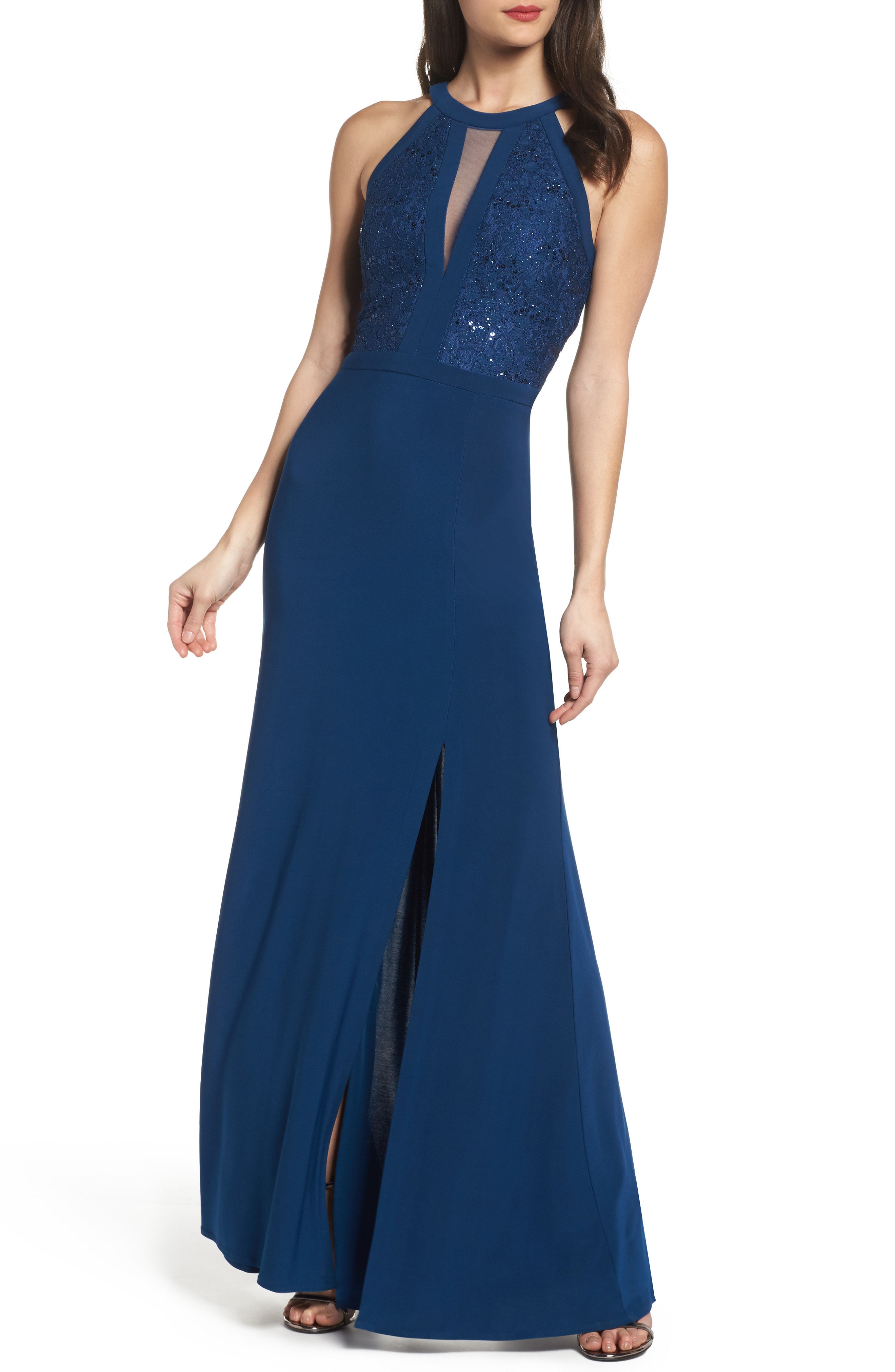 Morgan & Co. Lace & Jersey Gown