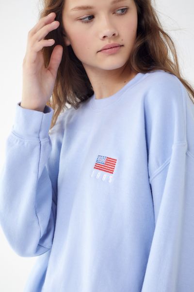 1995 American Flag Pullover Sweatshirt