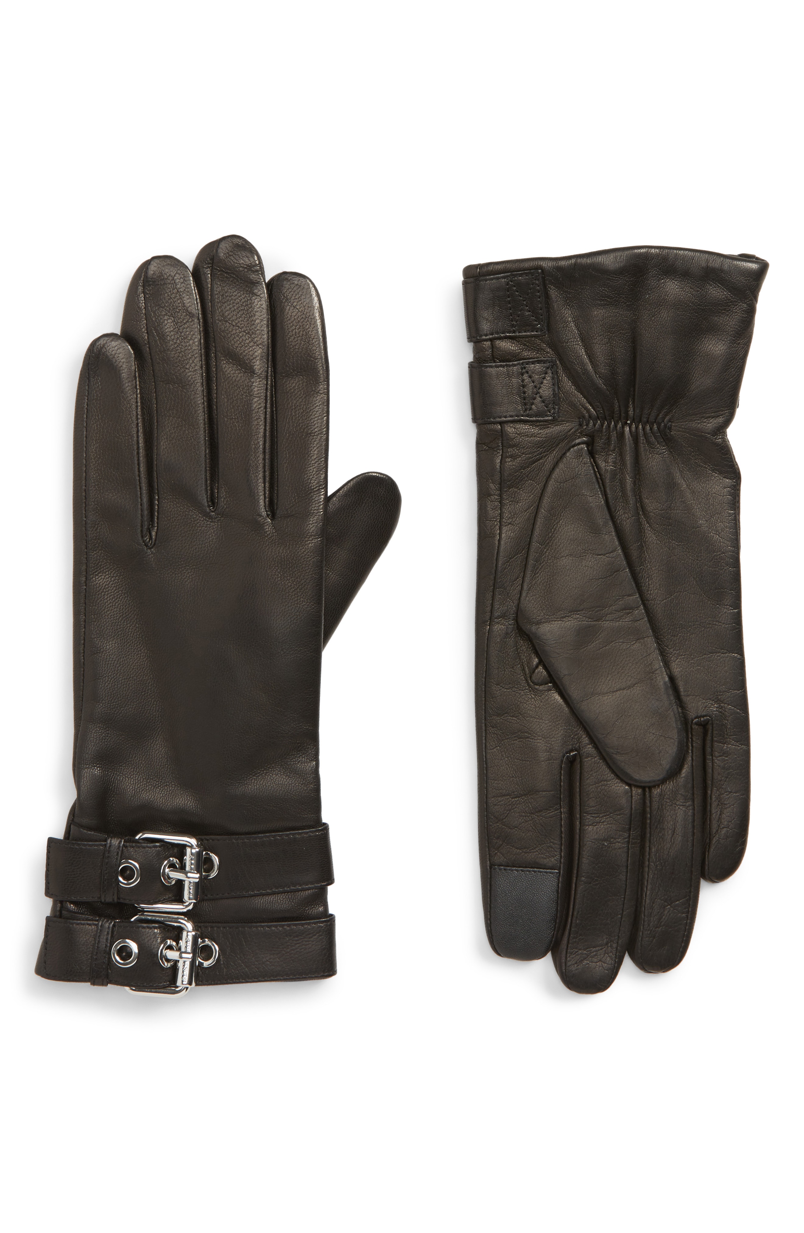 ALLSAINTS Buckled Leather Gloves