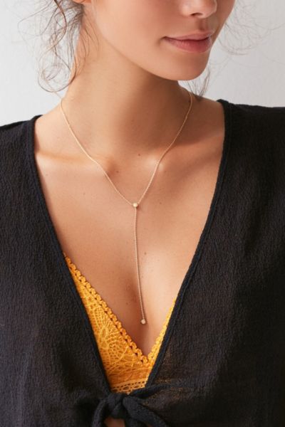 Ariella Opal Lariat Necklace