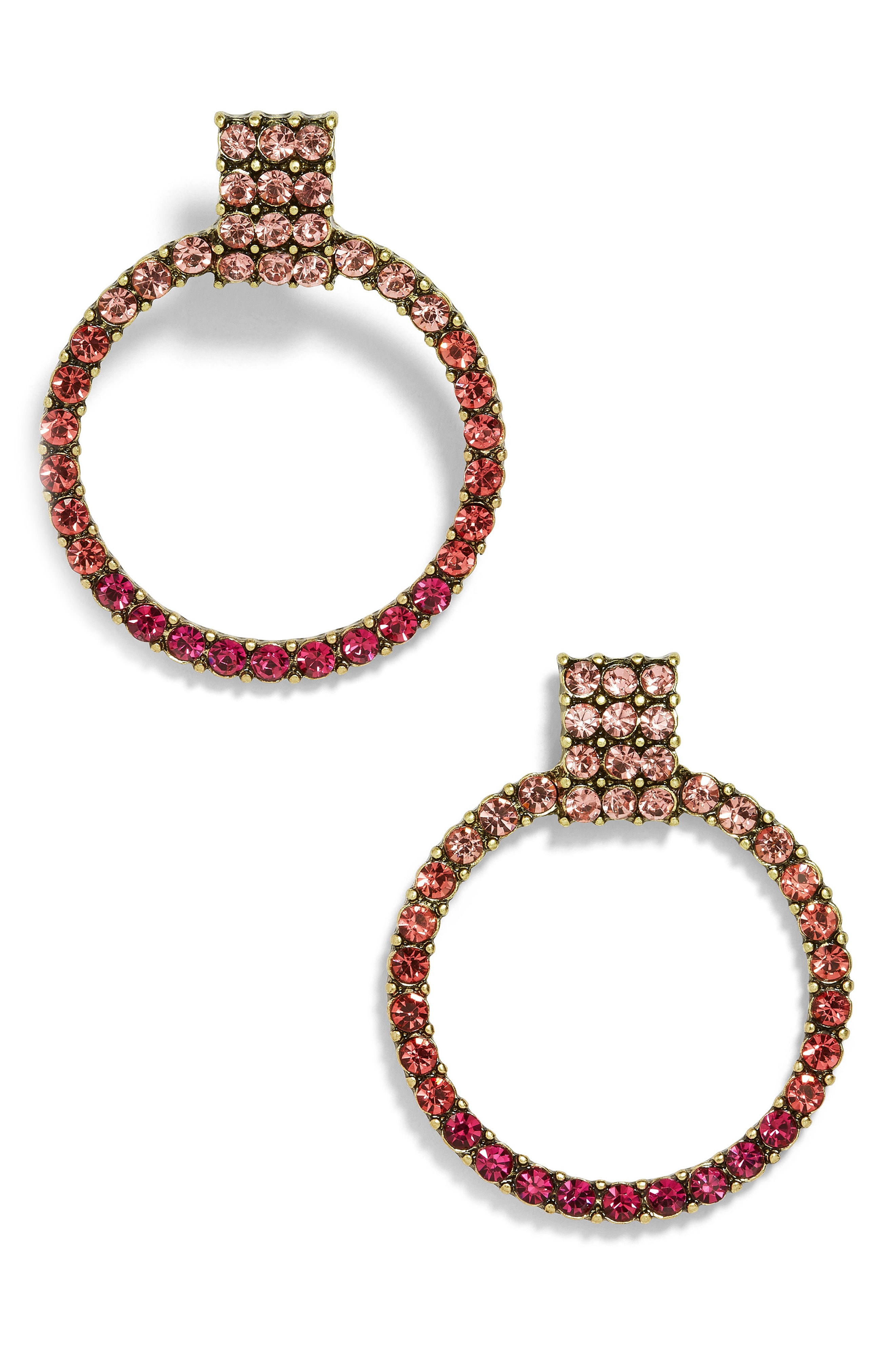BaubleBar Gemma Crystal Embellished Hoop Earrings