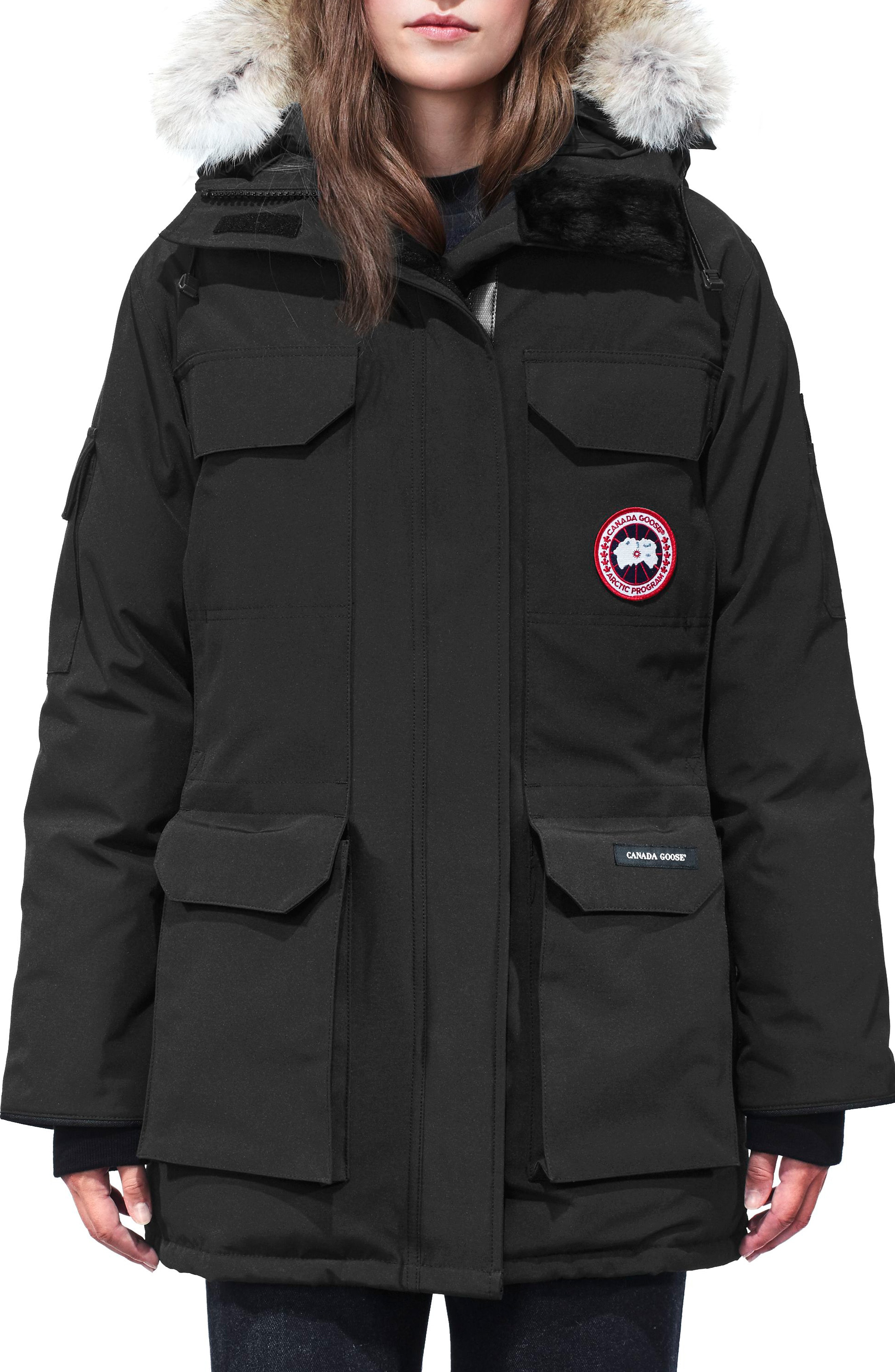 Canada Goose Expedition Hooded Down Parka with Genuine Coyote Fur Trim