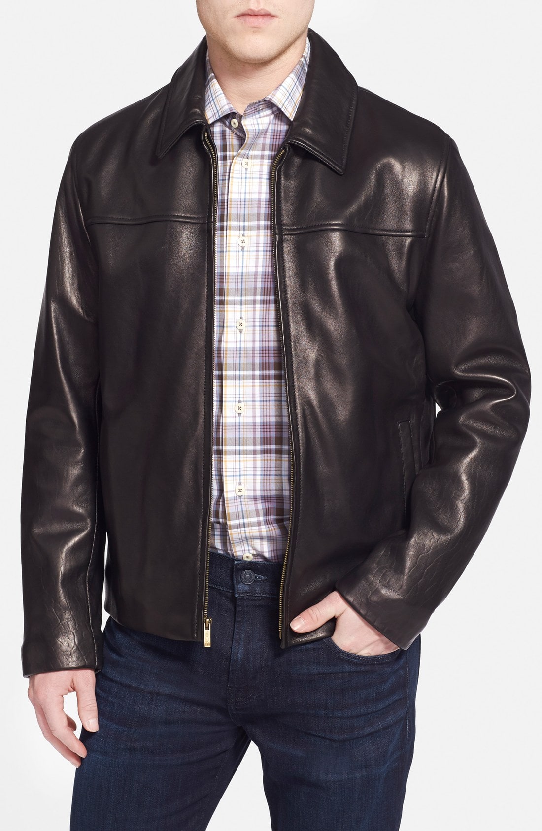 Cole Haan Lambskin Leather Jacket (Online Only)
