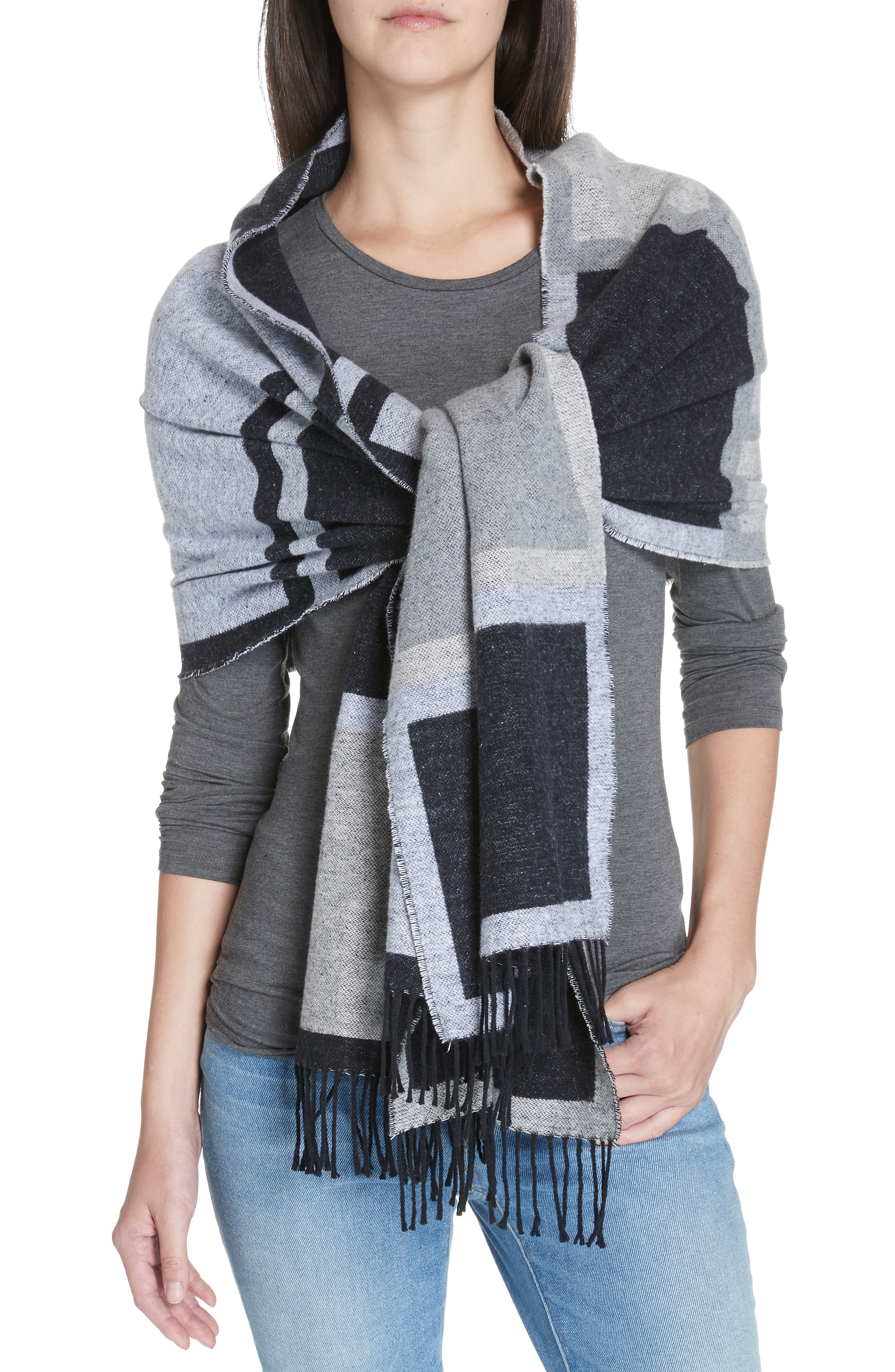 Eileen Fisher Checked Scarf