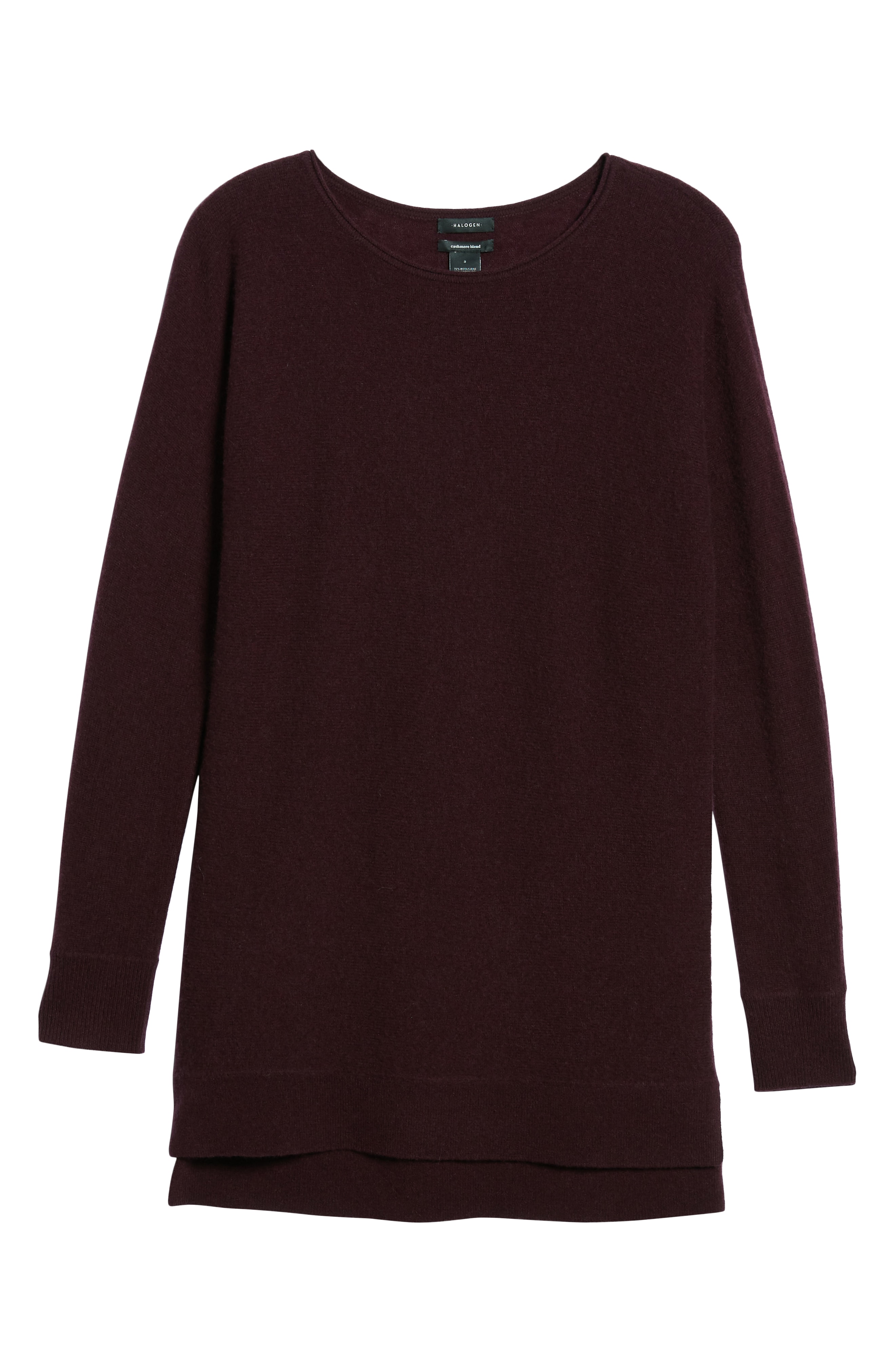Halogen High/Low Wool & Cashmere Tunic Sweater (Regular & Petite)