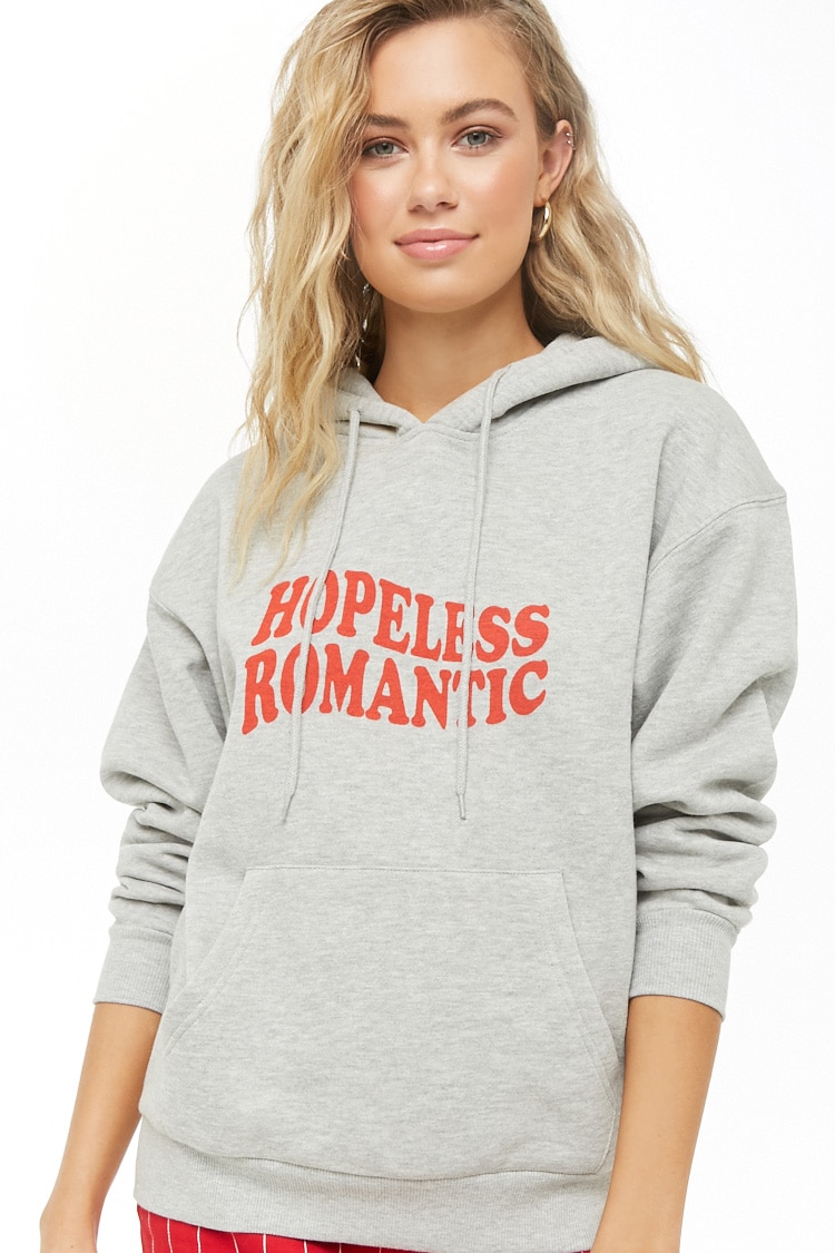 F21 Hopeless Romantic Graphic Hoodie