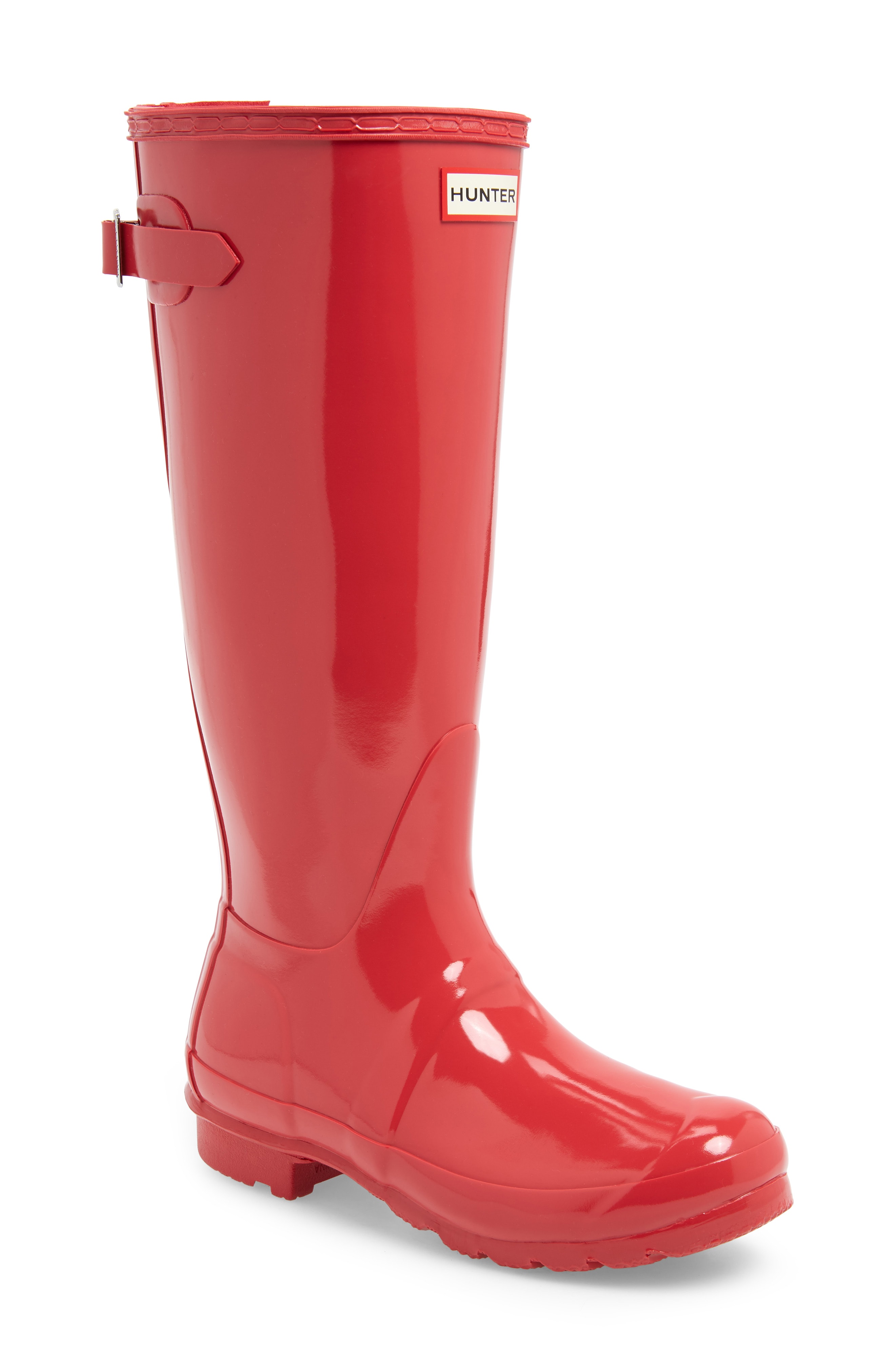 Hunter Adjustable Back Gloss Rain Boot (Women)
