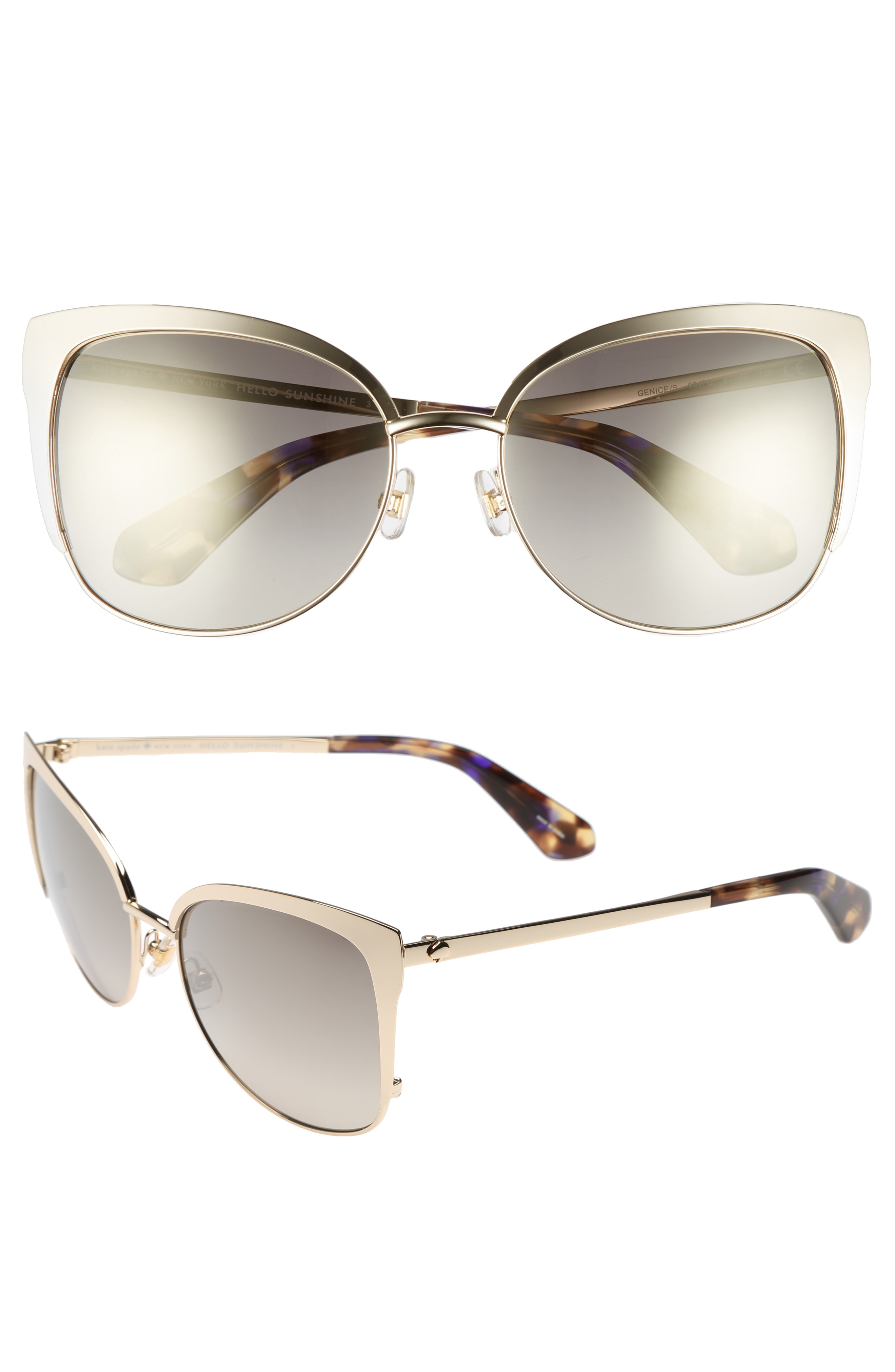 kate spade new york 'genice' 57mm cat-eye sunglasses
