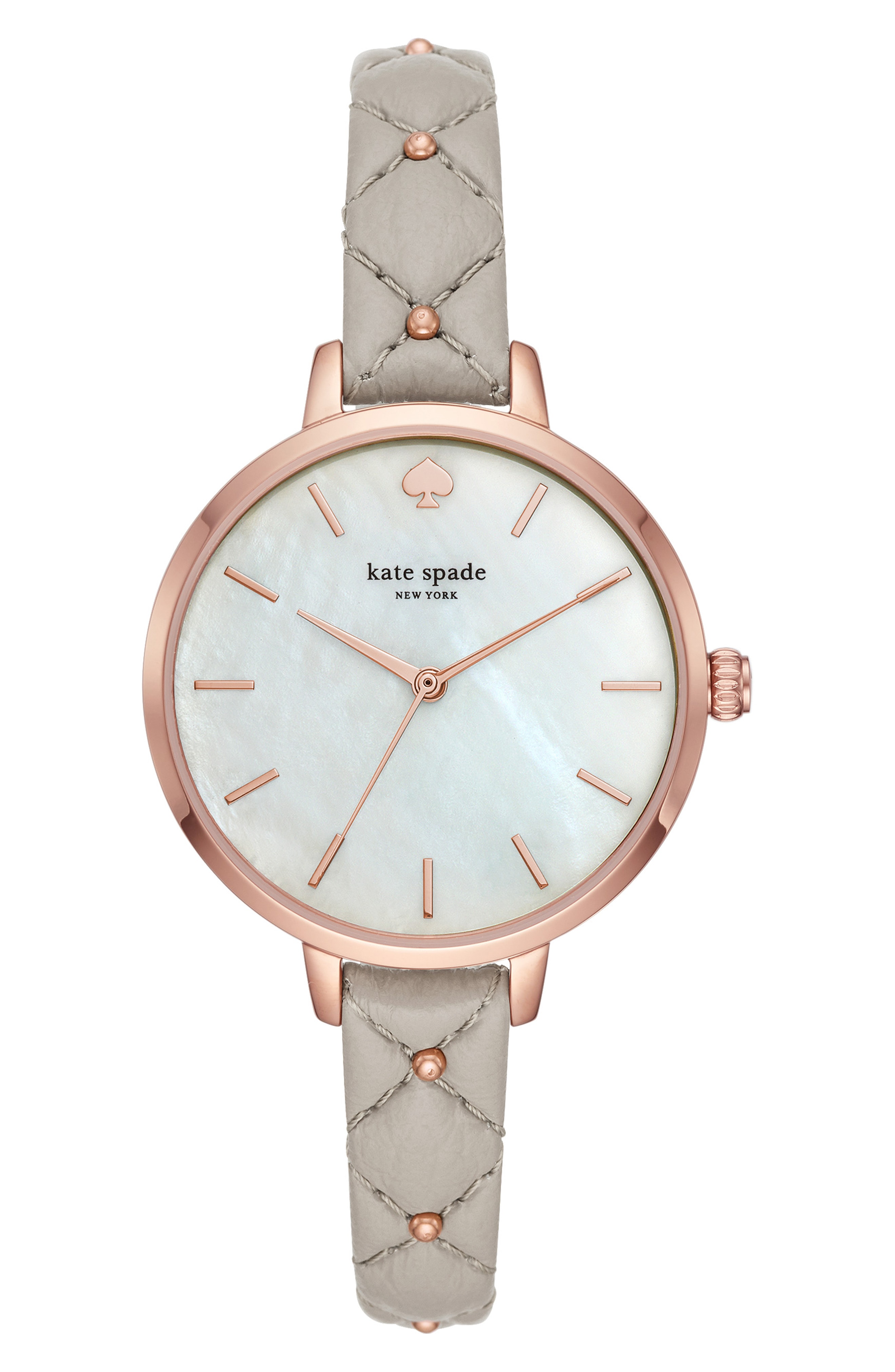 kate spade new york metro leather strap watch, 34mm
