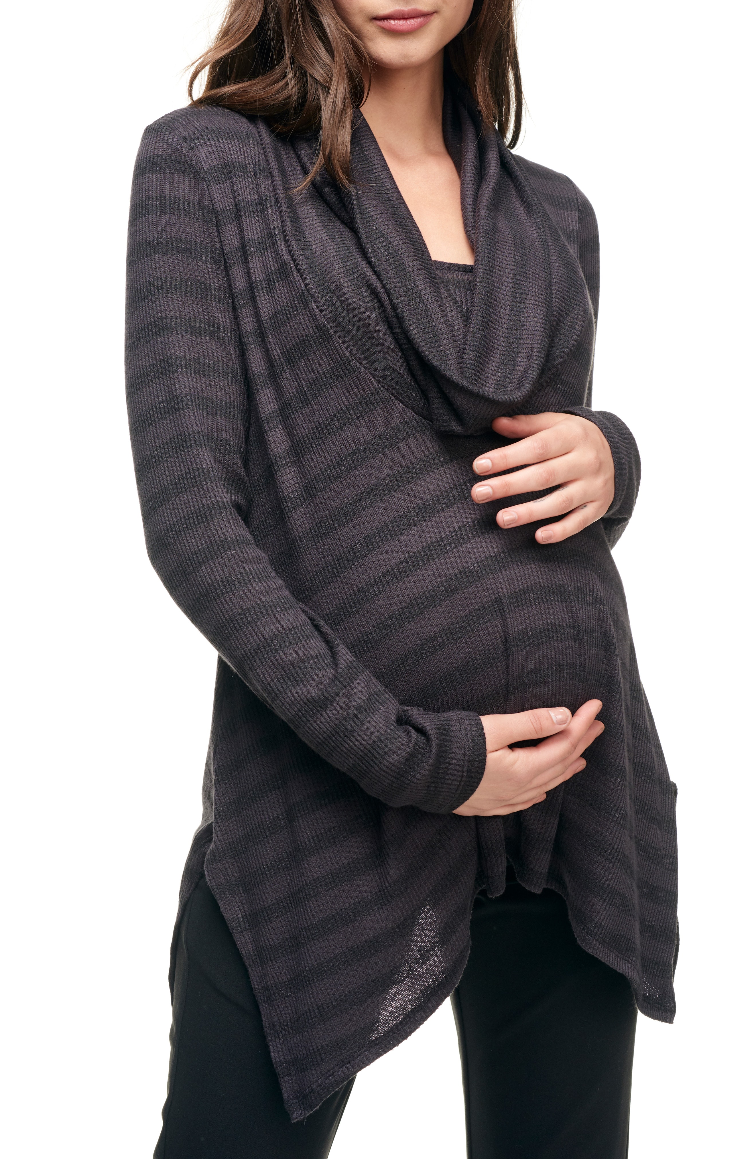 Maternal America Cowl Neck Maternity/Nursing Top