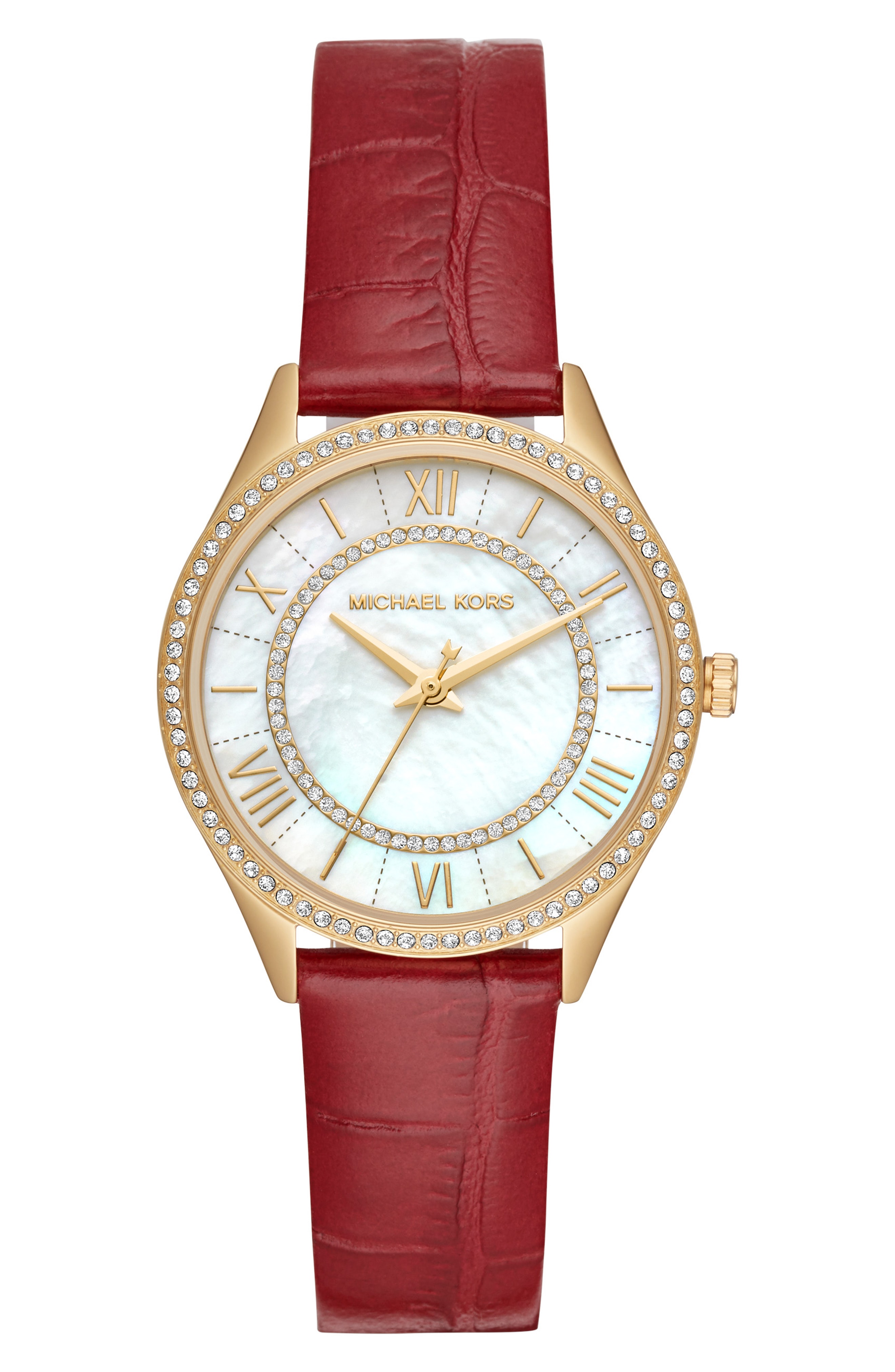 Michael Kors Lauryn Leather Strap Watch, 33mm