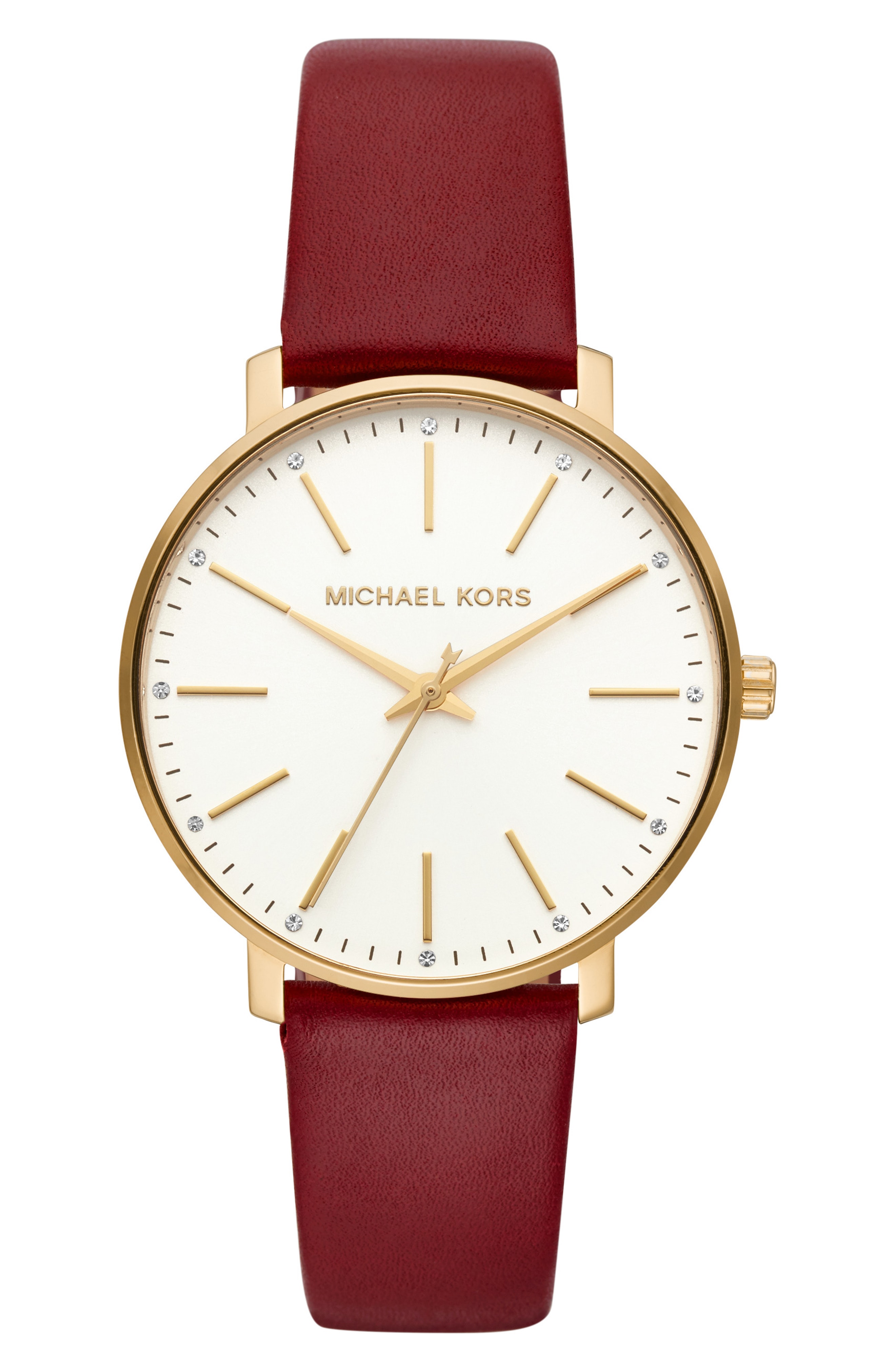 Michael Kors Pyper Leather Strap Watch, 38mm