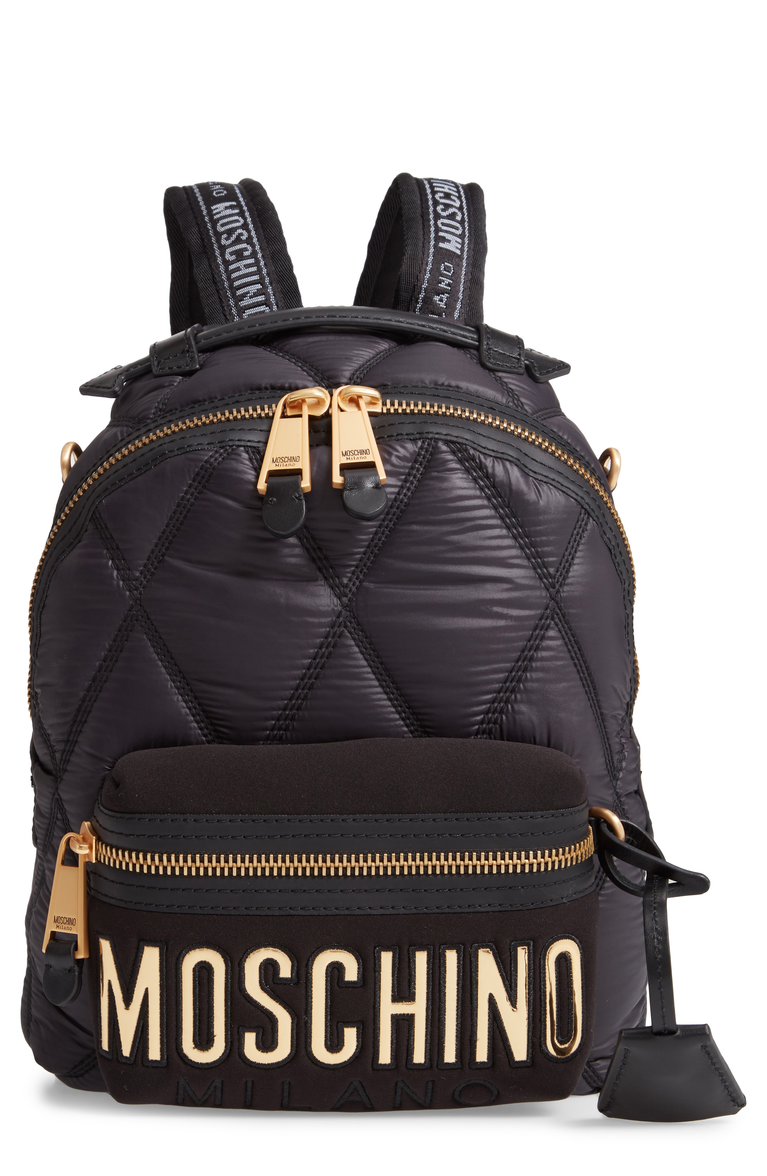 Moschino Quilted Nylon Backpack