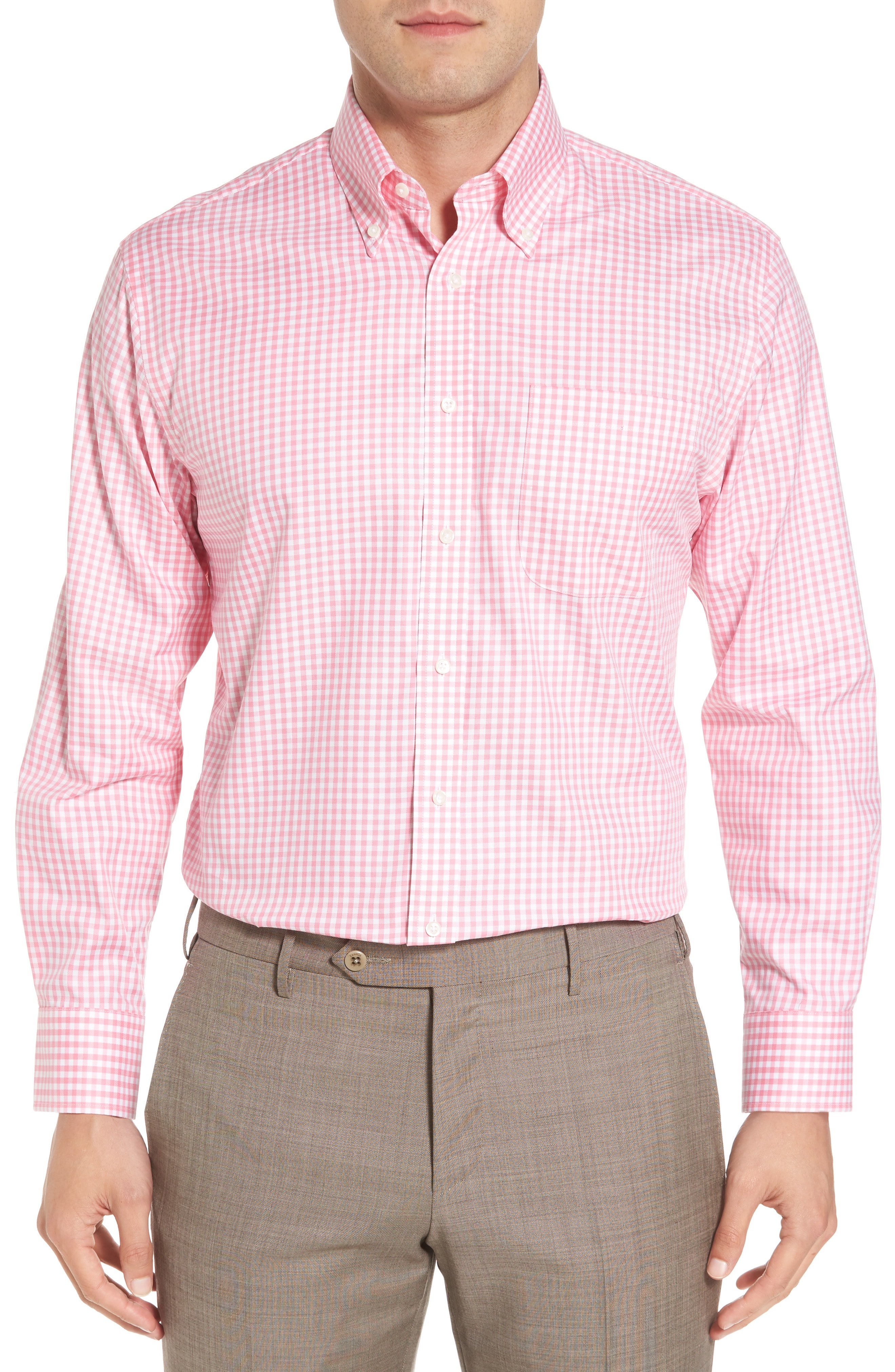 Nordstrom Men's Shop Traditional Fit Non-Iron Gingham Dress Shirt