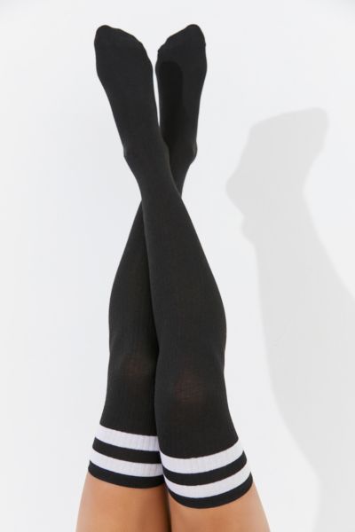 Out From Under Varsity Striped Thigh High Sock