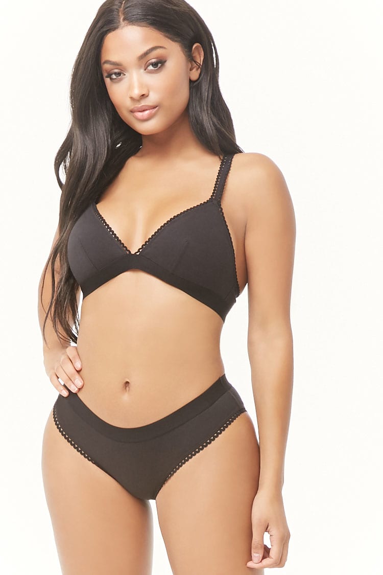 F21 Picot-Trim Hipster Panty
