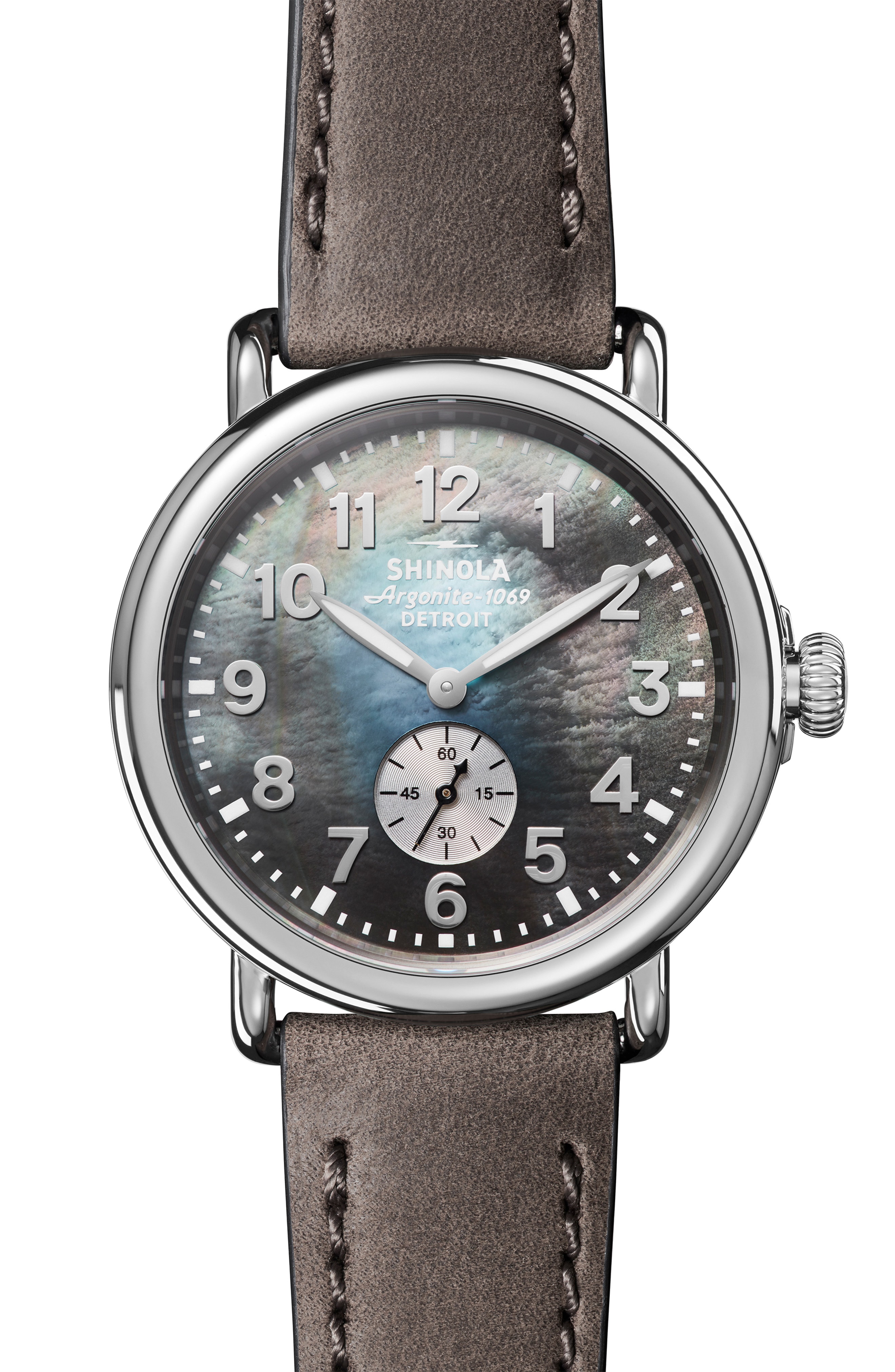 Shinola 'The Runwell' Leather Strap Watch, 41mm