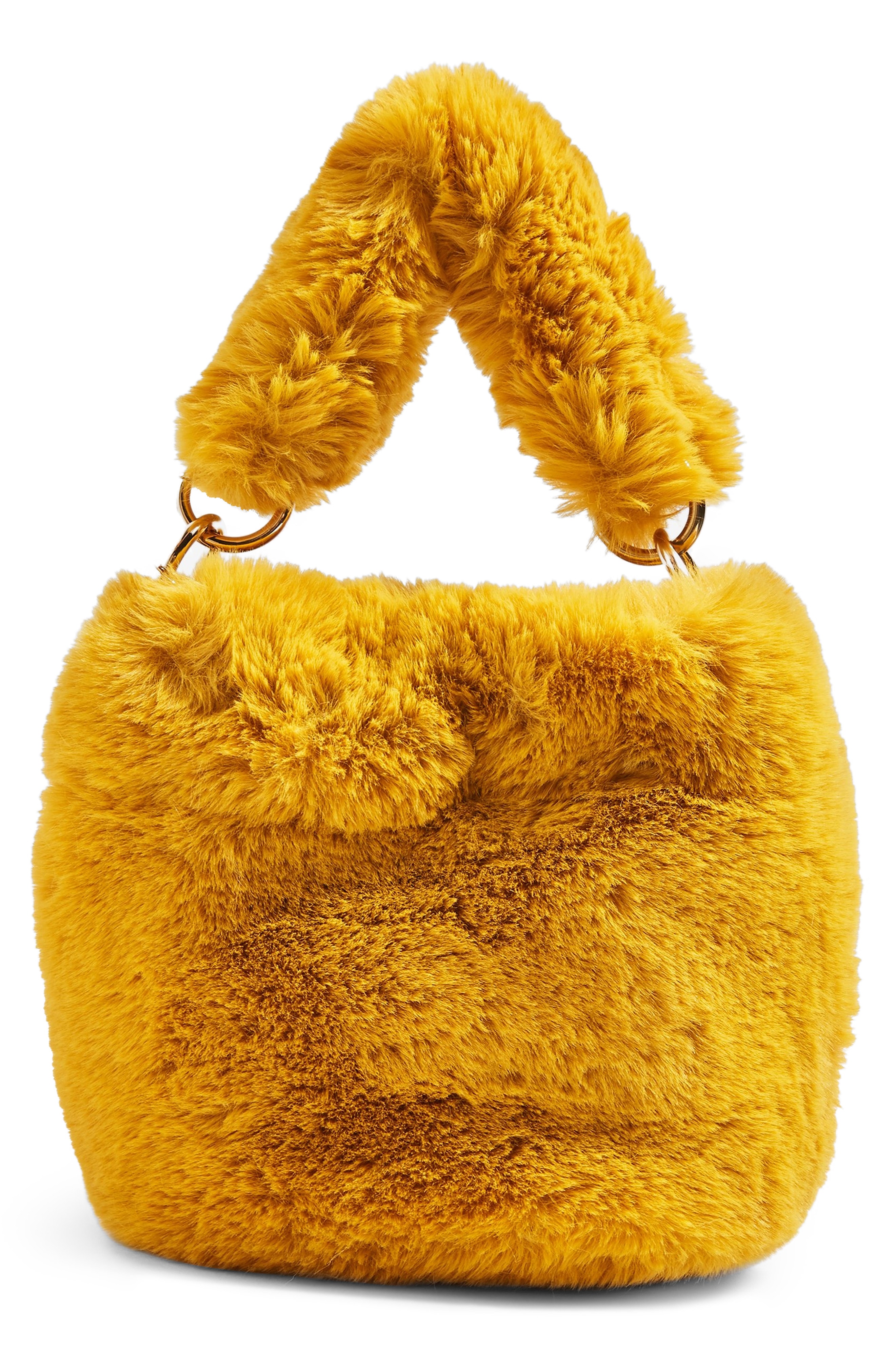 Topshop Teddy Faux Fur Bucket Bag
