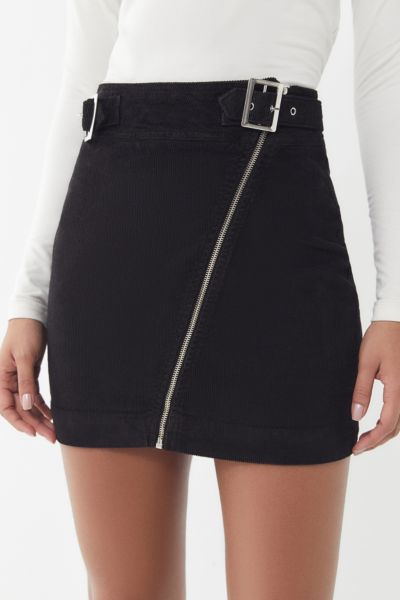 UO Harmony Corduroy Zip-Front Skirt