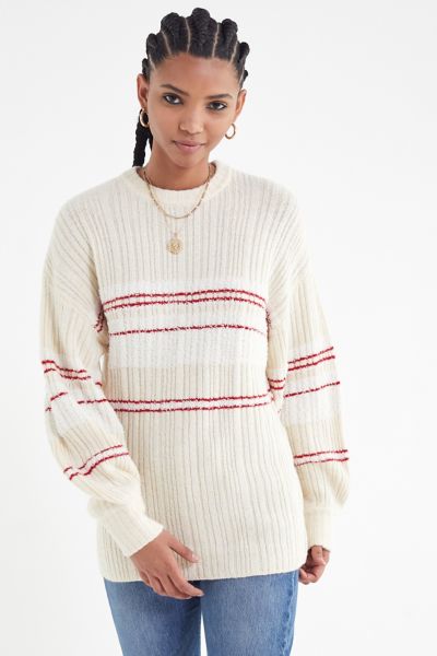 UO Snuggle Up Striped Tunic Sweater