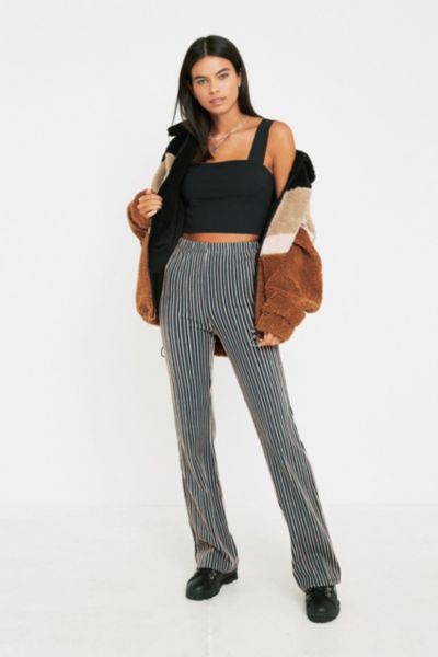 UO Vertical Stripe Flare Trousers