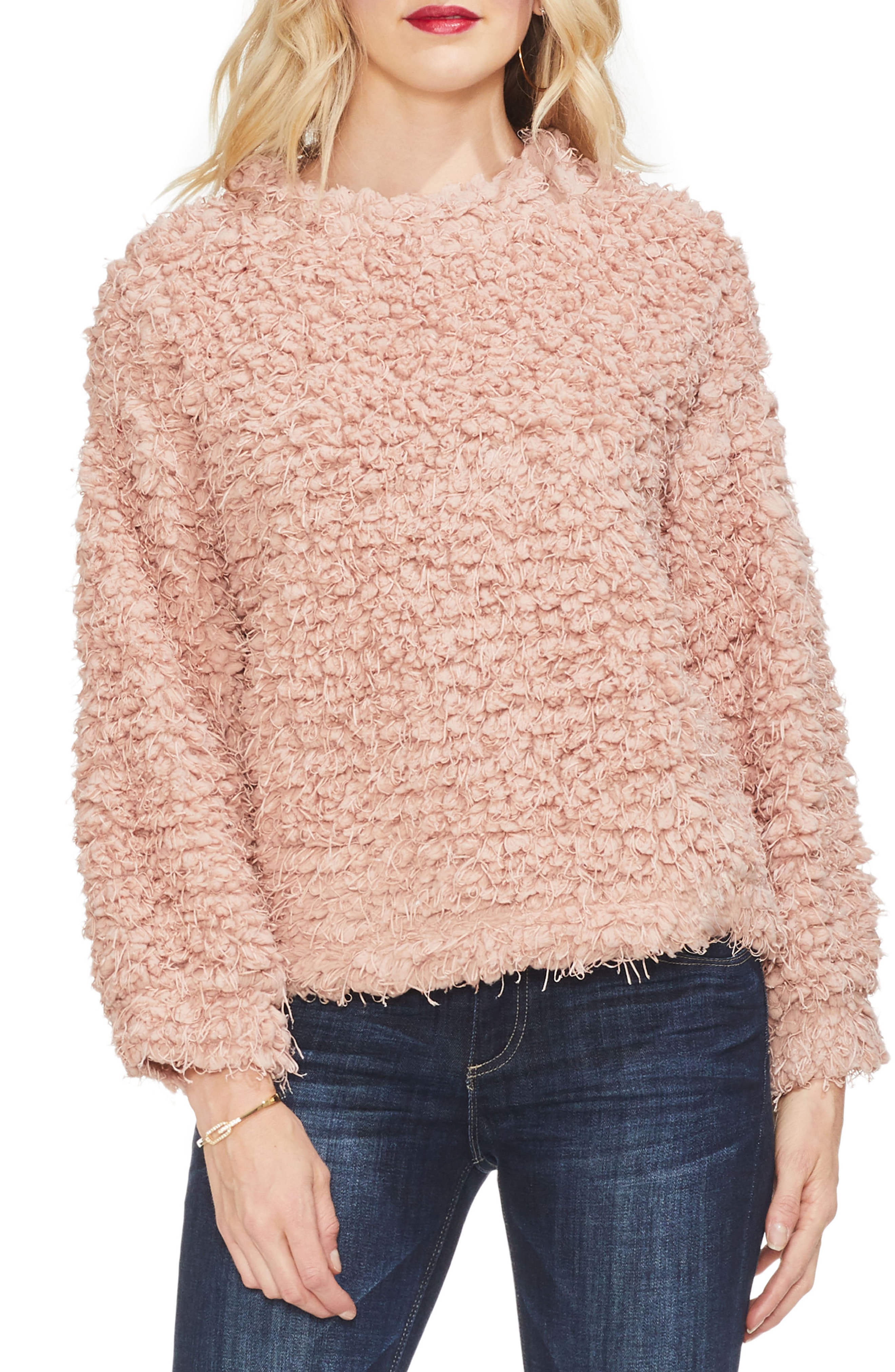 Vince Camuto Bubble Sleeve Popcorn Knit Top