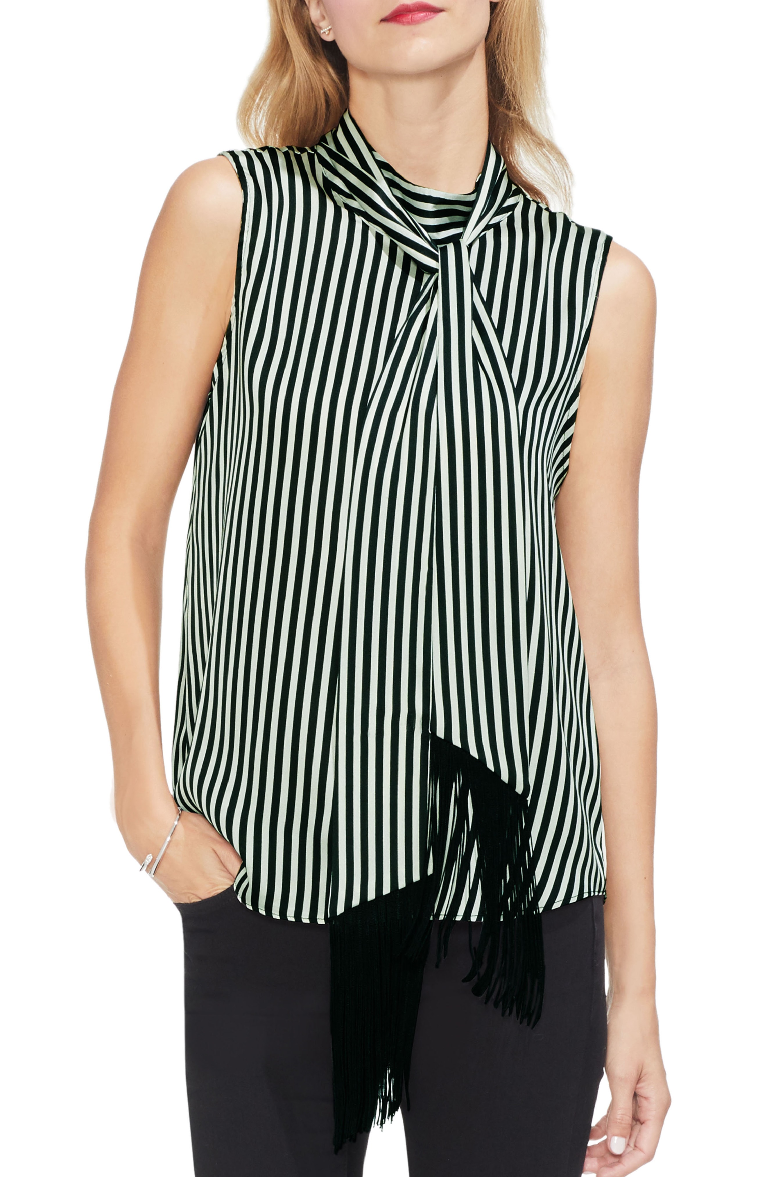 Vince Camuto Sleeveless Tie Neck Blouse