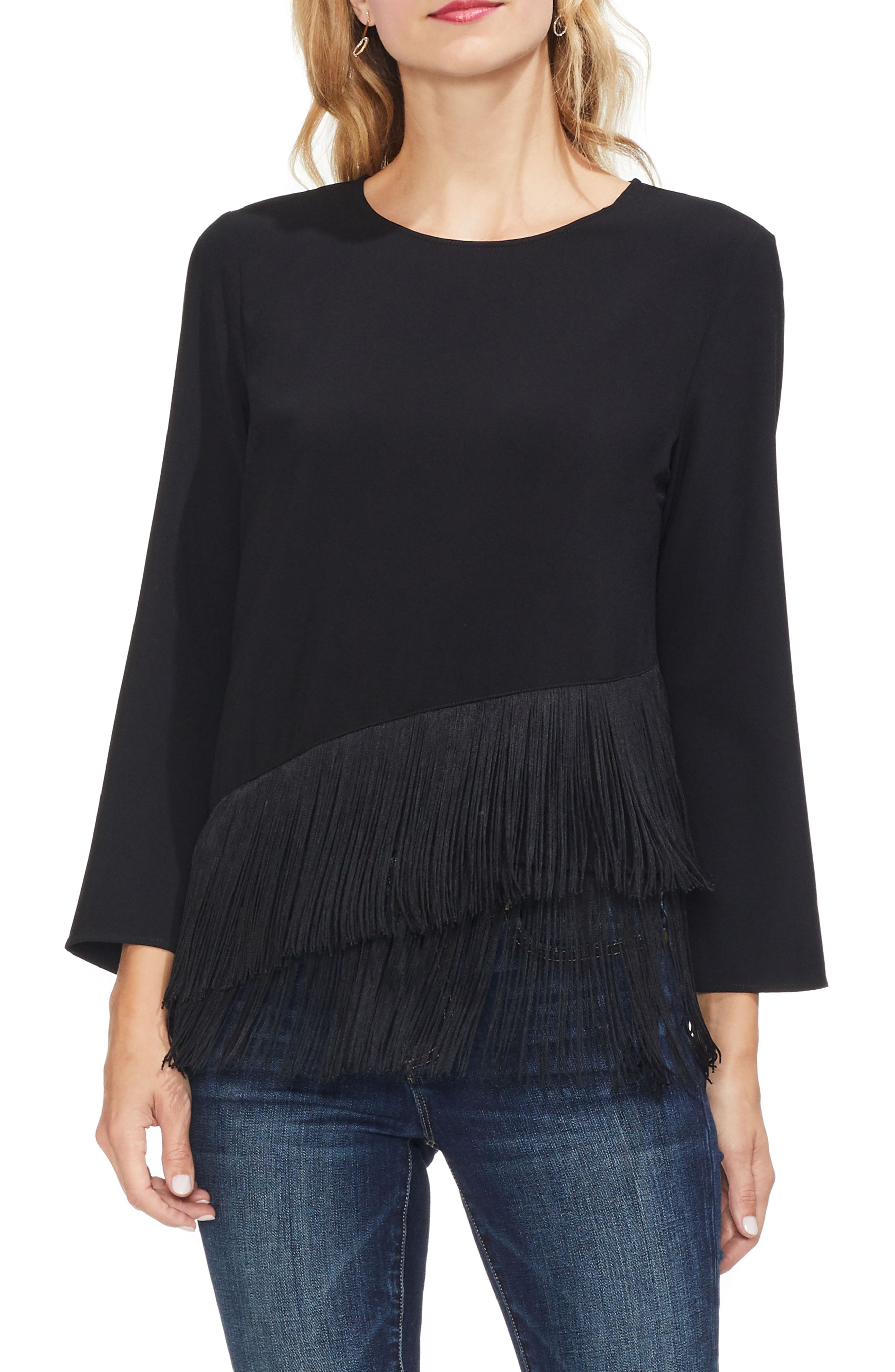 Vince Camuto Tiered Fringe Top